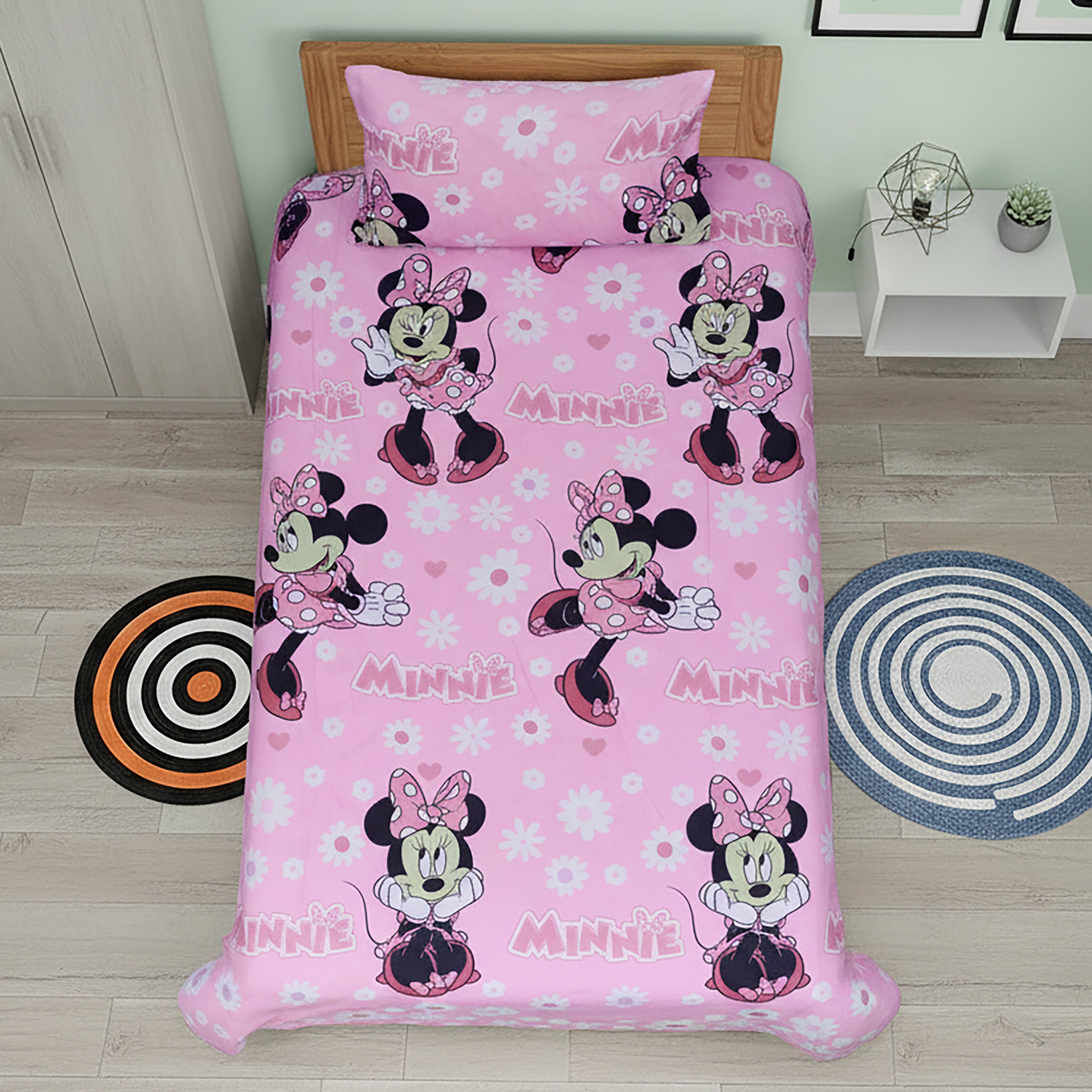 MICKEY MOUSE - Luxury Soft  Exports Quality Kids Bedsheet - TA-KBS004