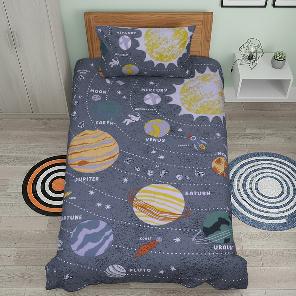 GALAXY - Luxury Soft  Exports Quality Kids Bedsheet - TA-KBS006