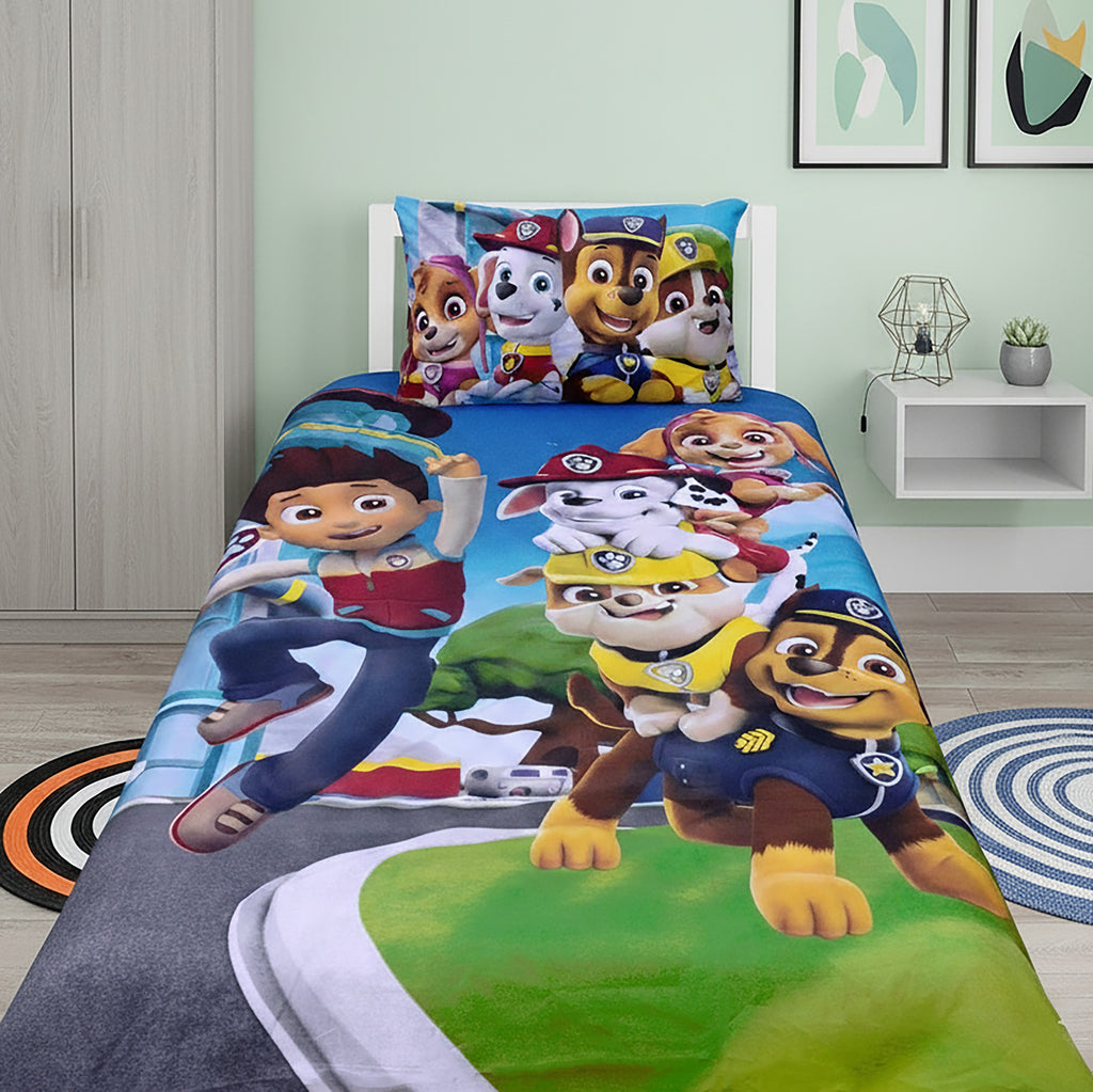 PAW PATROL - Luxury Soft  Exports Quality Kids Bedsheet - TA-KBS003