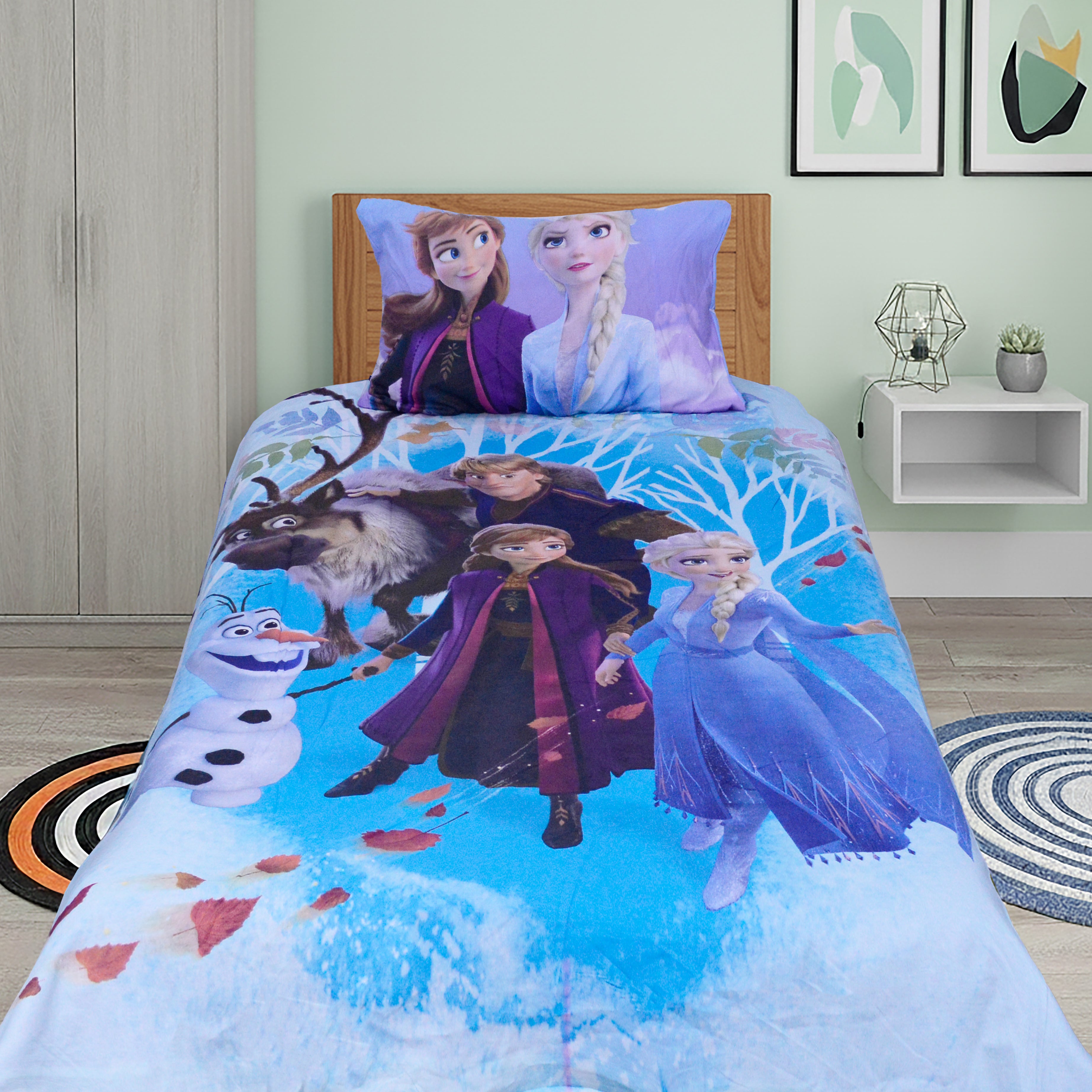 FROZEN - Luxury Soft  Exports Quality Kids Bedsheet - TA-KBS007