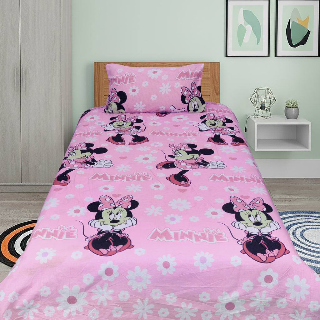 MICKEY MOUSE - Luxury Soft  Exports Quality Kids Bedsheet - TA-KBS004
