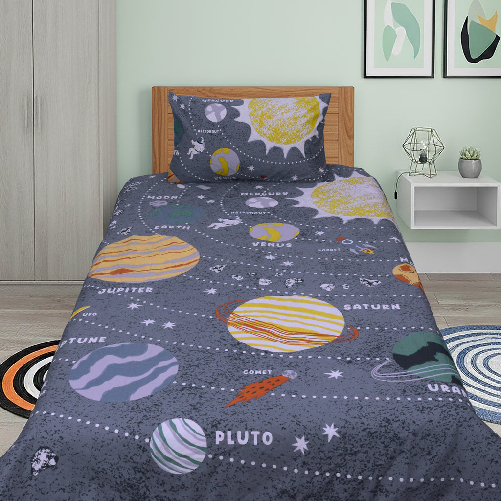 GALAXY - Luxury Soft  Exports Quality Kids Bedsheet - TA-KBS006