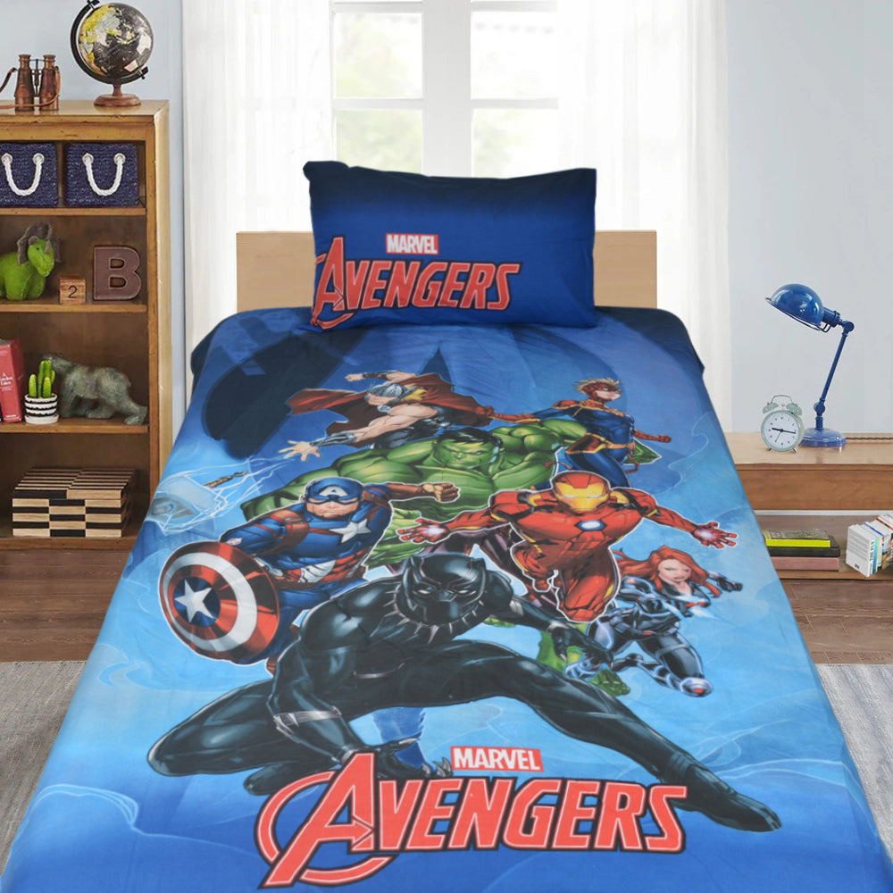 AVENGERS - Luxury Soft  Exports Quality Kids Bedsheet - TA-KBS005