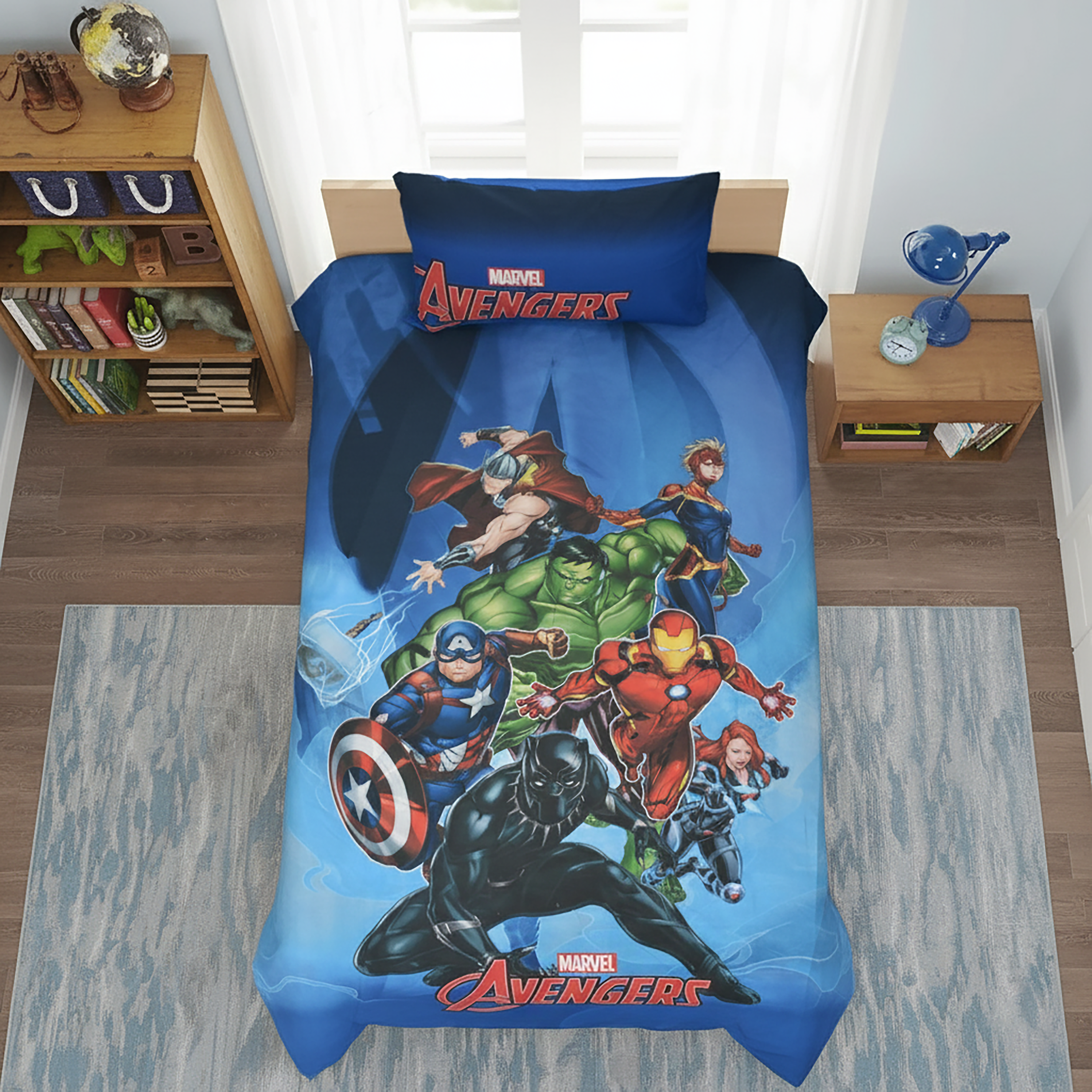 AVENGERS - Luxury Soft  Exports Quality Kids Bedsheet - TA-KBS005